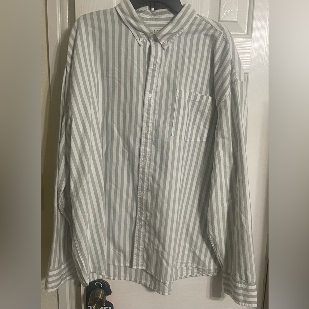Arizona Jean Co Young mens Classic Green and White Stripped XXL NWT